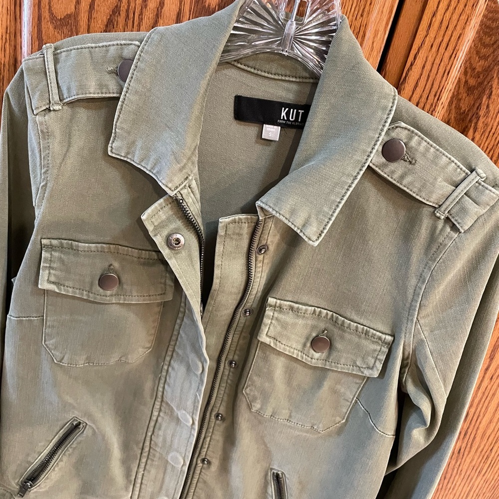 Kut from the Kloth Sage Green Utility Jacket - Picture 4 of 10